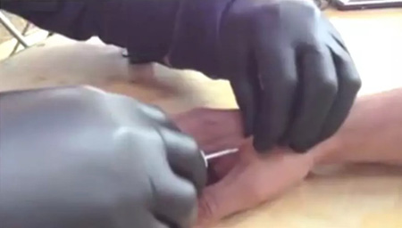 Microchip in the hand